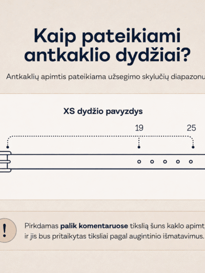biotano antkaklio ismatavimai