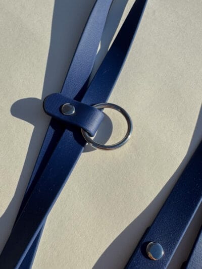 Tamsiai mėlynas biotano pavadėlis šunims.