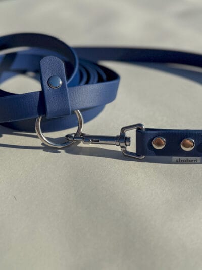 Tamsiai mėlynas biotano pavadėlis šunims.